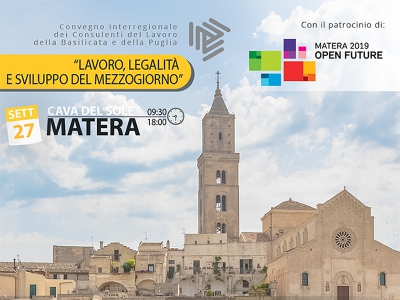 Consulenti. A Matera il primo convegno interregionale Basilicata-Puglia