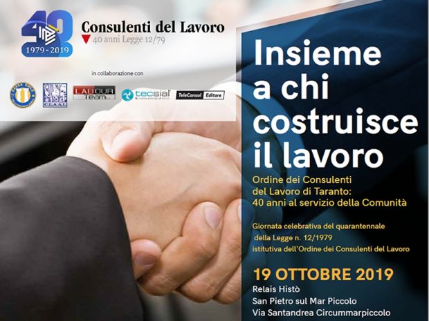 Consulenti. Convegno a Taranto Insieme a chi costruisce il lavoro