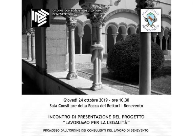 I Consulenti del Lavoro presentano “Lavoriamo per la Legalità