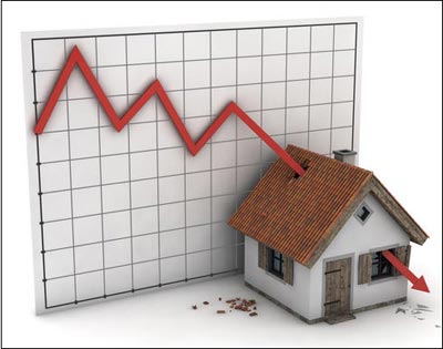 Crollo del mercato immobiliare