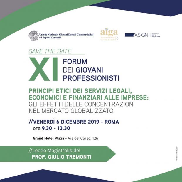 Domani a Roma  l’XI Forum dei giovani professionisti