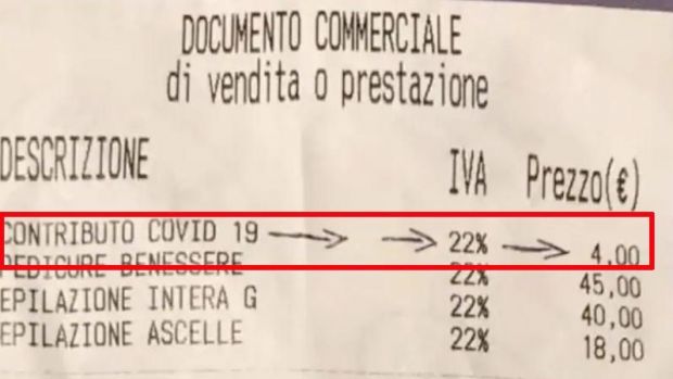 Tassa Covid nei negozi: da 2 a 4 euro in più per ogni prestazione