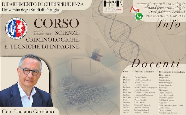 Aperte le iscrizioni al nuovo corso in Scienze Criminologiche e Tecniche di Indagine