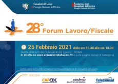 28° Forum Lavoro/Fiscale in diretta il 25 febbraio