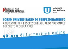 Consulenti. Corso abilitante crisi d’impresa, iscrizioni prorogate al 10 aprile