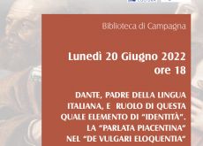 Stasera a Piacenza si parla di Dante, padre della lingua italiana