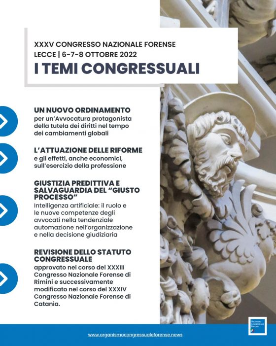 Congresso Nazionale Forense | I temi congressuali