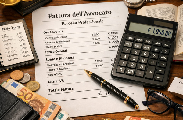 spese legali e calcola fattura avvocato inversa