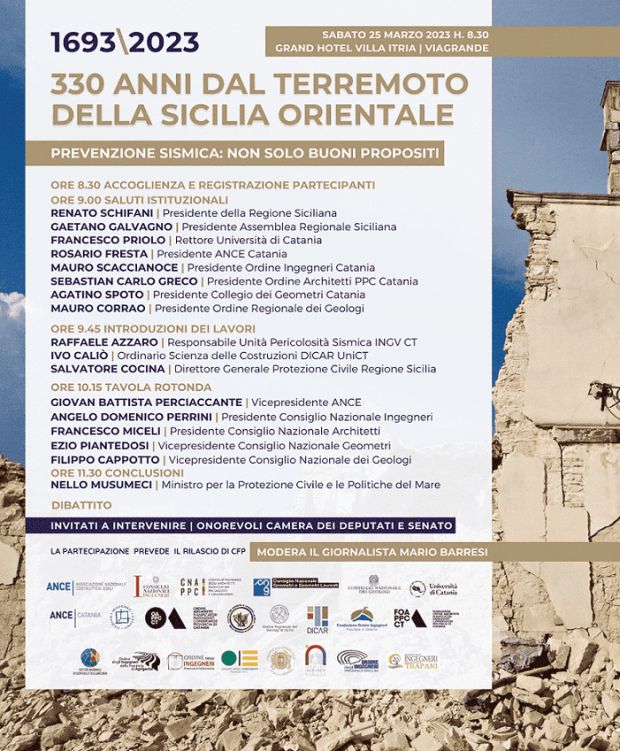 330 anni dal terremoto della Sicilia orientale