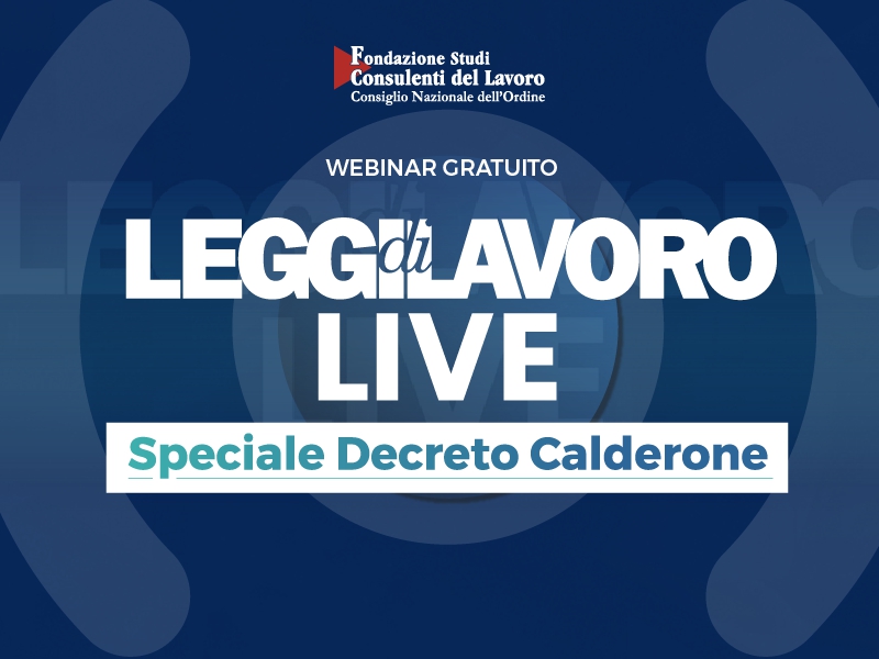 LdL LIVE speciale decreto Calderone il 30.5 Mondo Professionisti