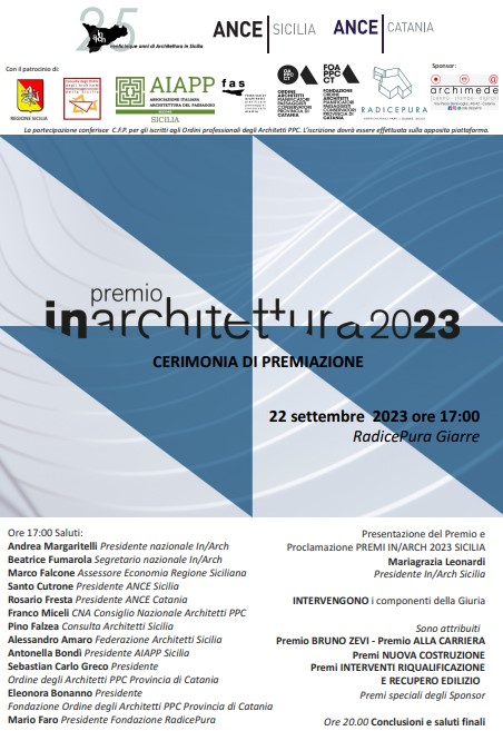 Premio in/architettura: in Sicilia 112 opere candidate