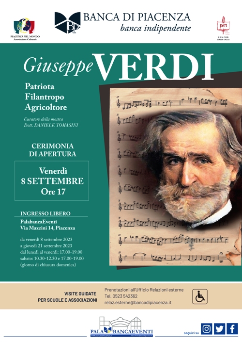 Inaugurata al PalabancaEventi della Banca di Piacenza la mostra che racconta aspetti poco conosciuti della vita di Verdi