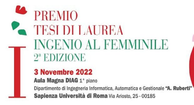 Premio tesi laurea Ingenio al femminile, per valorizzare la figura della donna in ambito tecnico