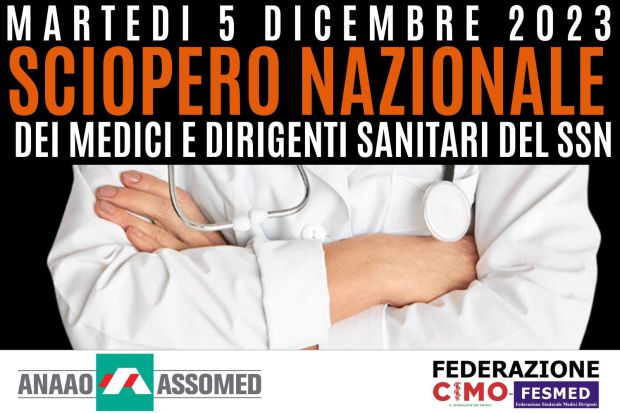 MARTEDÌ 5 DICEMBRE I MEDICI IN SCIOPERO