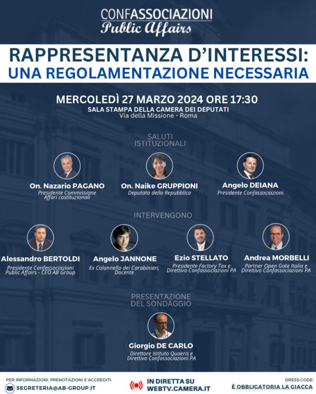 Rappresentanza d’interessi: una regolamentazione necessaria.