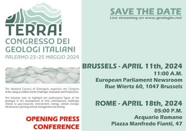 11 aprile evento di Apertura del Congresso Nazionale dei Geologi Italiani al Parlamento Europeo