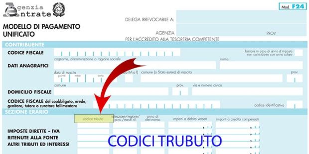 Codici tributi dell'Agenzia delle Entrate: quali sono?