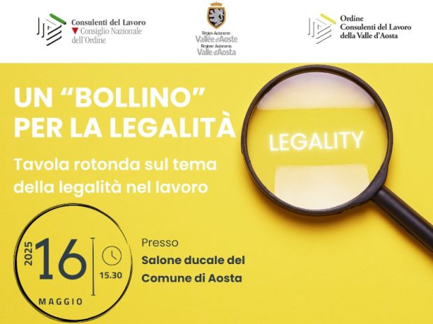 Un bollino per la legalità ad Aosta