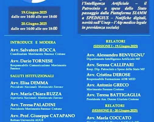 Il Nuovo Processo Civile nel webinar del Movimento Forense di Crotone.