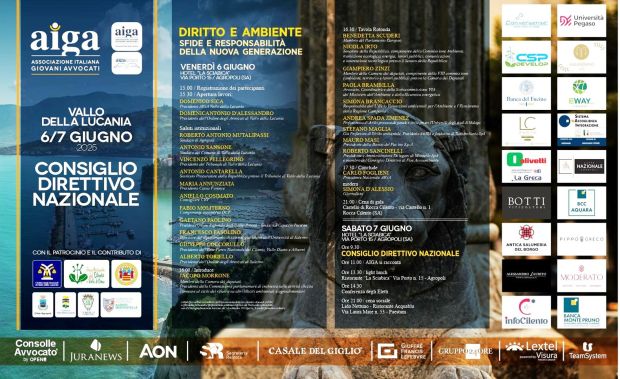 In Cilento il Consiglio Direttivo Nazionale di Aiga: venerdì 6 giugno (ore 15:30)