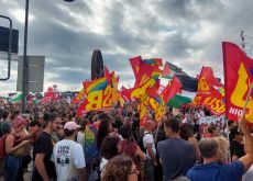 Blocchiamo tutto. Oggi l’Italia si ferma per Gaza Cortei a Roma, Milano e Napoli. .