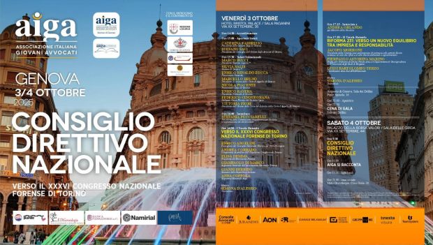 Oggi e domani a Genova il Consiglio Direttivo Nazionale Aiga