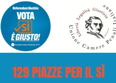 I penalisti spiegano la riforma della giustizia in piazza.
