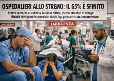 OSPEDALIERI ALLO STREMO: IL 65% È SFINITO