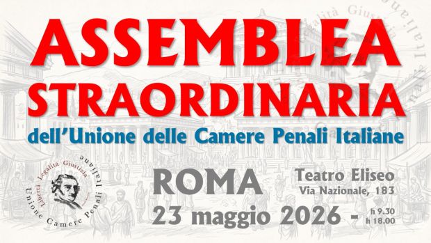 Assemblea straordinaria Ucpi Roma, 23 maggio 2026