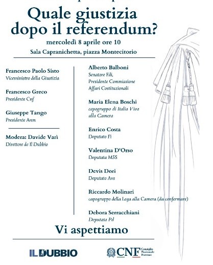 “Quale giustizia dopo il referendum?”