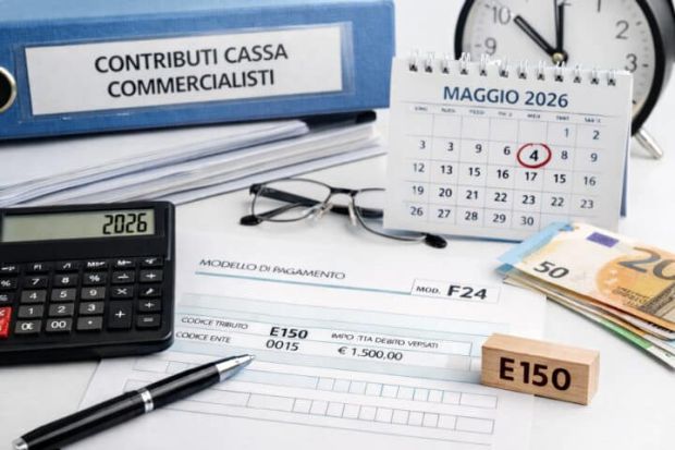 Contributi cassa commercialisti, dal 4 maggio 2026 arriva il codice E150 per l’F24