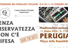 L’11 giugno mobilitazione nazionale dei penalisti italiani
