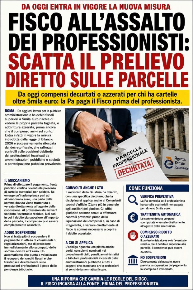 SCATTA IL PRELIEVO DIRETTO SULLE PARCELLE
