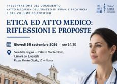A Roma la presentazione di “Etica ed Atto Medico”