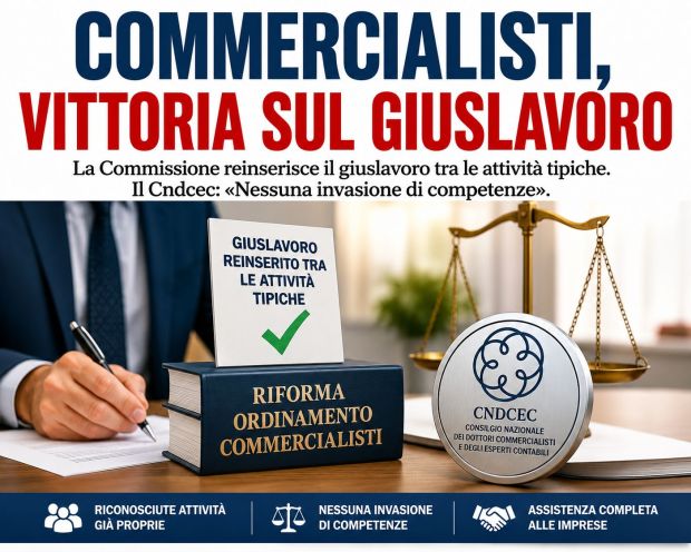 LA CAMERA RESTITUISCE IL GIUSLAVORO AI COMMERCIALISTI