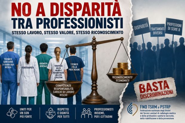 No a disparità tra professionisti